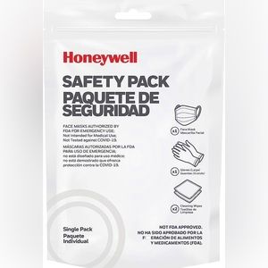 3 / $15 : Honeywell PPE Safety Pack with Adult Mask, Gloves & Wipes Pack …